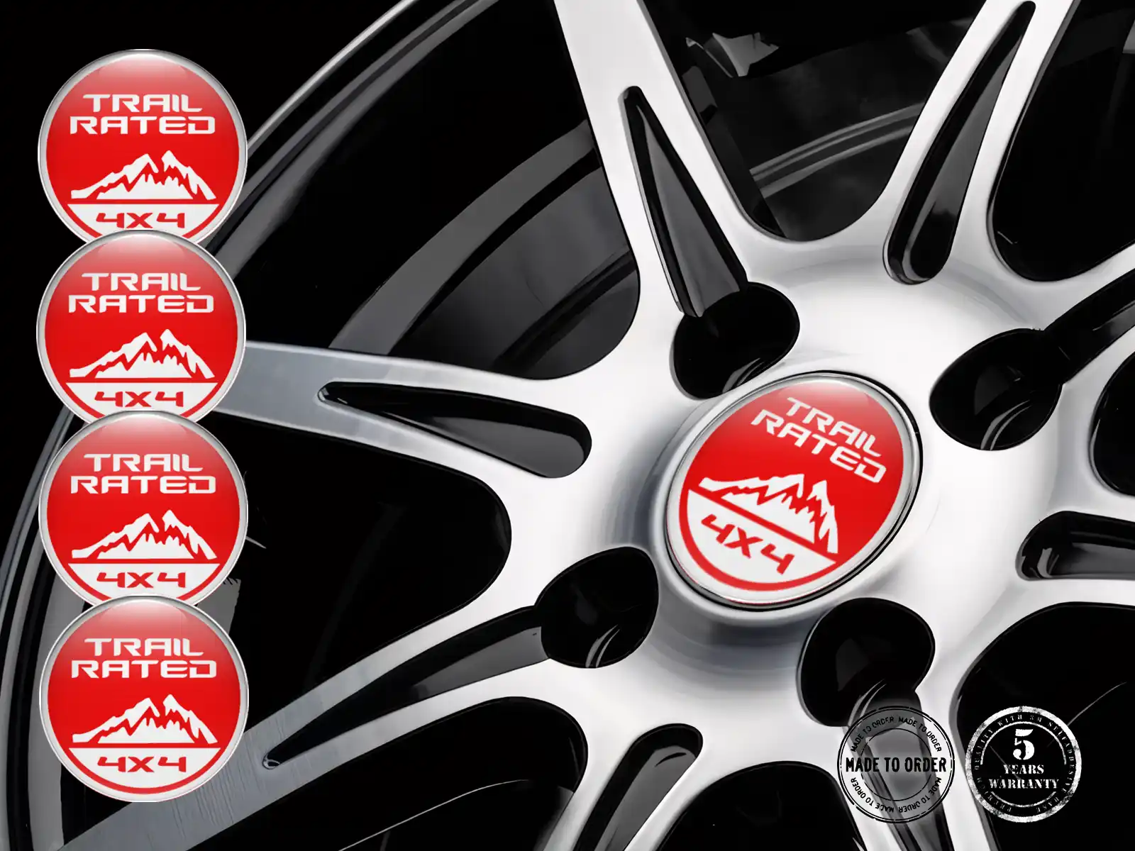 Jeep Insignias Bombadas Pegatinas de Aro de Lujo